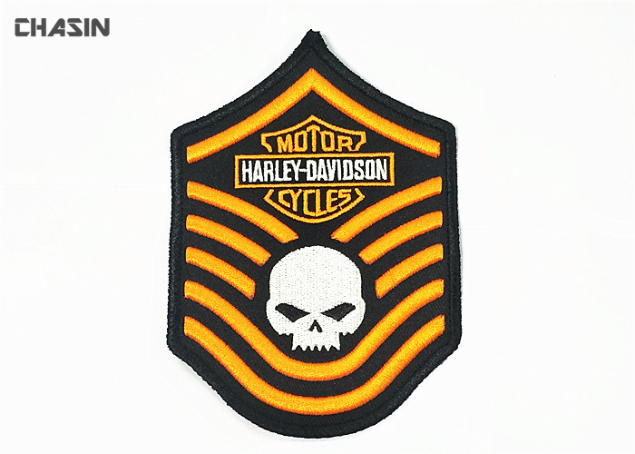 Fashionable 3D Embroidery Patches Motorcycle Club Fabric Badges Patches